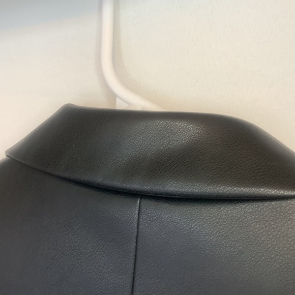 NWT Express size XS VEGAN LEATHER single button black jacket / blazer - Picture 10 of 14